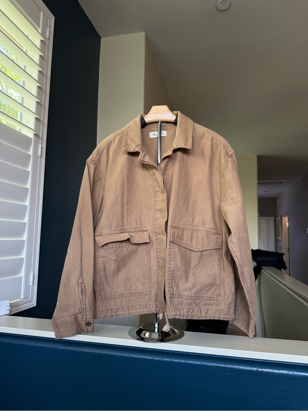 Madewell Tan Utility Shirt Jacket - Lightweight Women's Field Coat